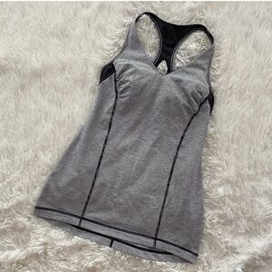 LULULEMON Racerback Keyhole Stripe Tank Size 8